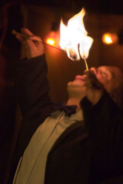 carnies fire eating w500 Bannister in Carnies