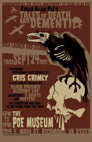 poemuseum poster2 Gris Grimly at The Poe Museum