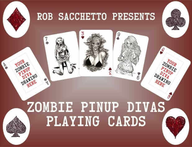 Original Zombie Pinup Divas Playing Cards Horror Society