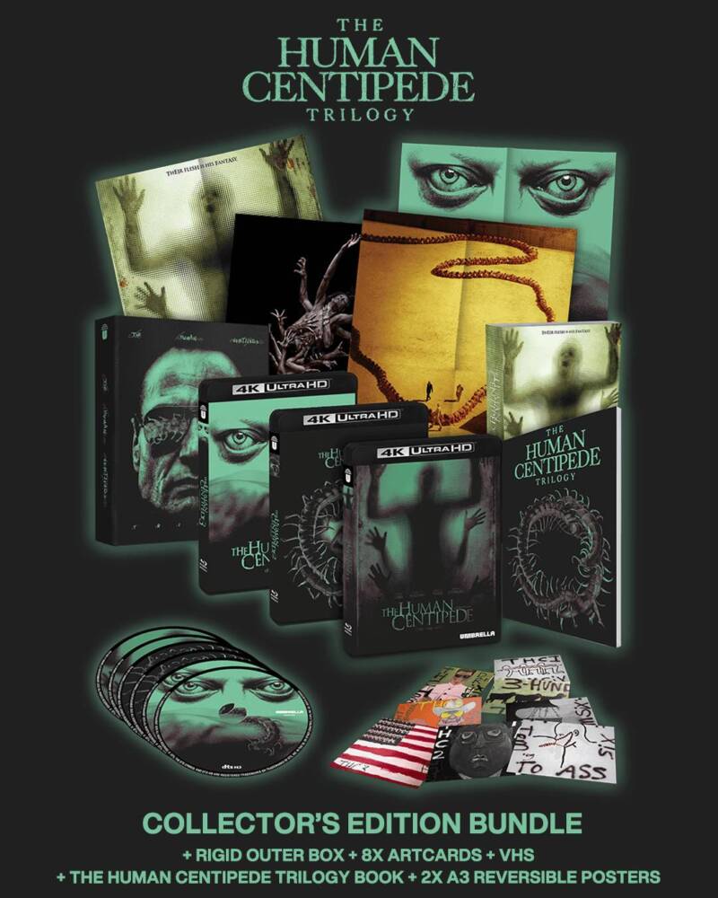 The Human Centipede Trilogy 4K Collector’s Edition Drops This October